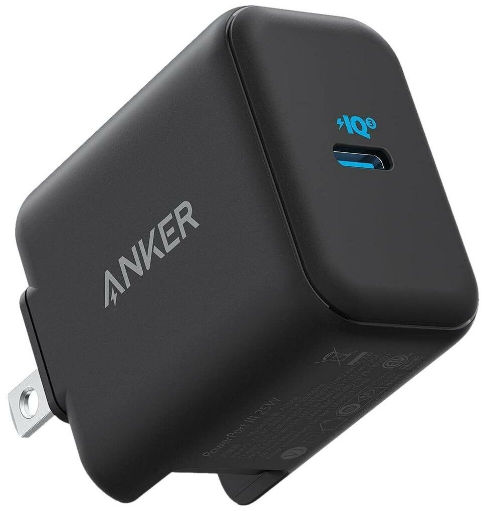 Сетевое зарядное устройство ANKER PowerPort III 25W PPS A2058Black/ч ерный