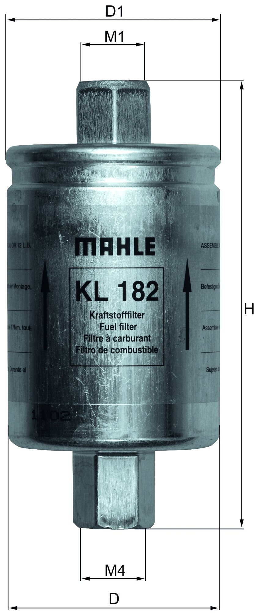 Фильтр топливный MAHLE KL 182