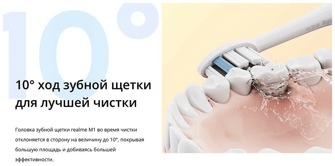 Умная зубная щетка realme M1 Sonic Electric Toothbrush RMH2012 белая - фото №5