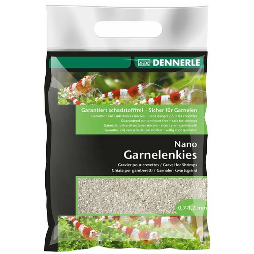грунт dennerle nano garnelenkies nano shrimps gravel bed 0 7 1 2 мм 2 кг Грунт для аквариума Dennerle Nano Garnelenkies Sunda white белый 0,7 – 1,2 мм 2 кг (1 шт)