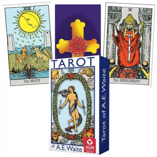 Карты Таро AGMuller A. E. Waite, мини карты уэйта золотое таро черной кошки golden black cat tarot agm urania