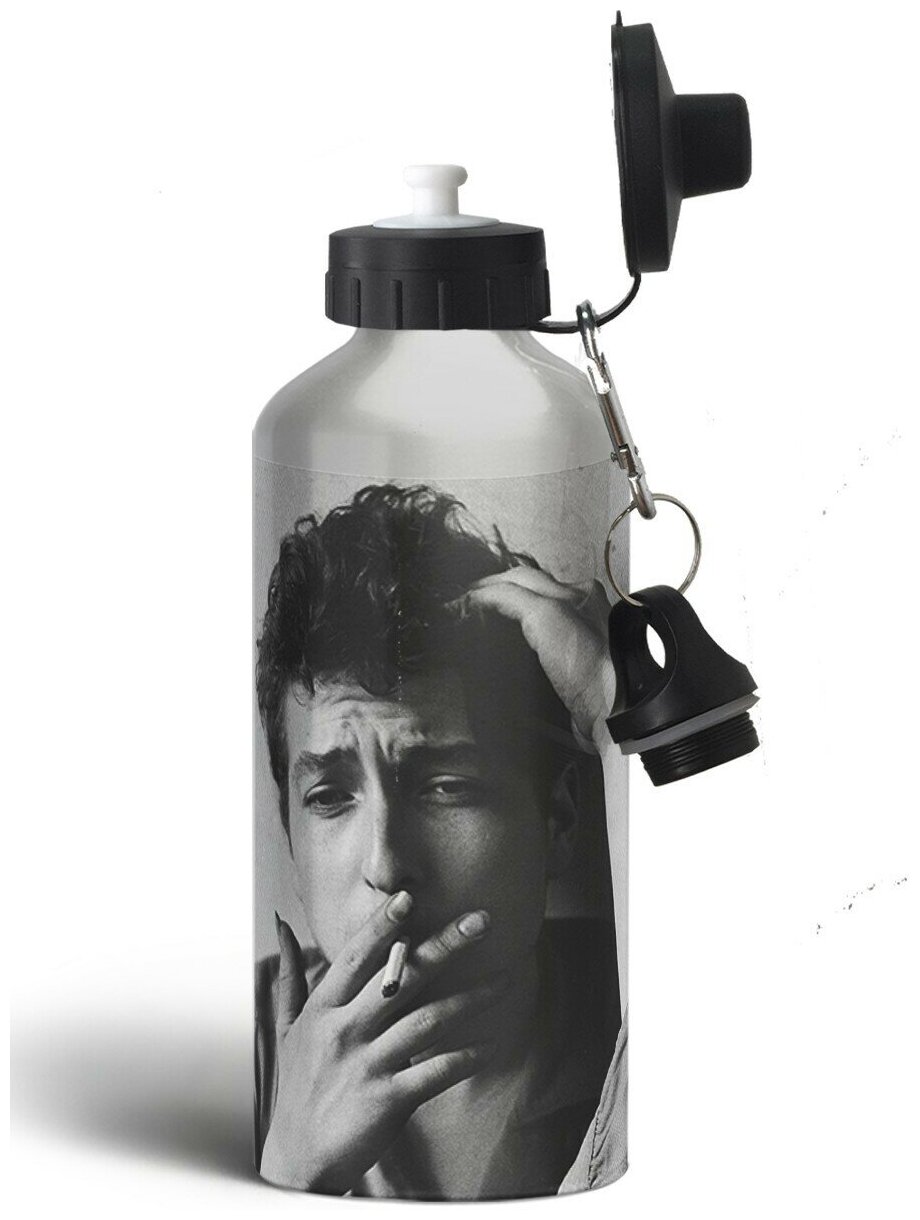 Бутылка спортивная, туристическая фляга Bob Dylan - 1