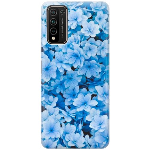 фото Re:pa накладка transparent для honor 10x lite с принтом "голубые цветочки"