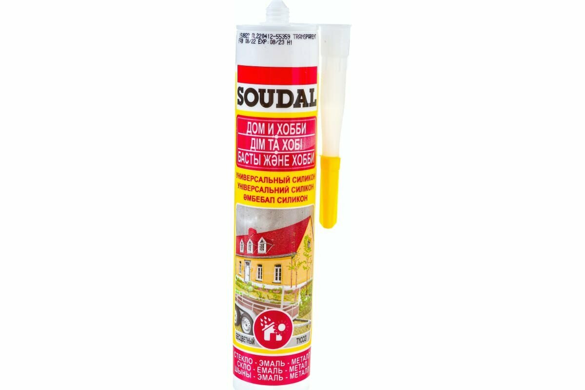 Soudal универсальный силикон бесцветный 105905