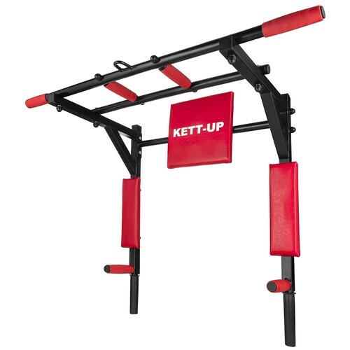 Турник, брусья мультихват KETT-UP Strong Plus 3 в1 98 см черный/красный спортивные комплексы kett up скамья для пресса