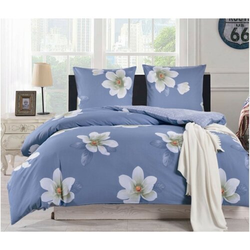 фото Постельное белье 1.5-спальное valtery cl-350, сатин, 2 наволочки 50 х 70 см, голубой