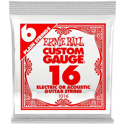 Струна (16) для акустической или электрогитары Ernie Ball 1016 (016)
