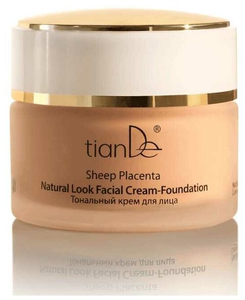 TianDe тональный крем Sheep Placenta Natural Look Facial Cream-Foundation, 50 мл/50 г, оттенок: бежевый, 1 шт.