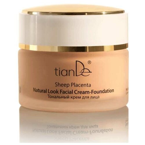 TianDe тональный крем Sheep Placenta Natural Look Facial Cream-Foundation, 50 мл/50 г, оттенок: бежевый, 1 шт.