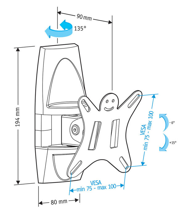 Кронейн на стену Holder LCDS-5003