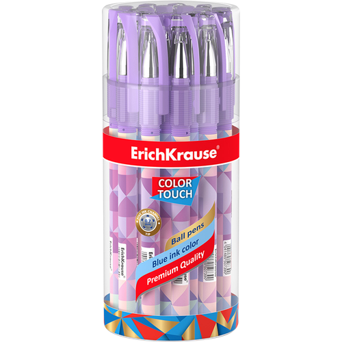 Ручка шариковая ERICHKRAUSE ColorTouch Magic Rhombs, синий Арт. 50739