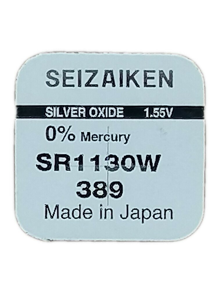 Батарейка SEIZAIKEN 389 (SR1130W) Silver Oxide 1.55V (1 шт)
