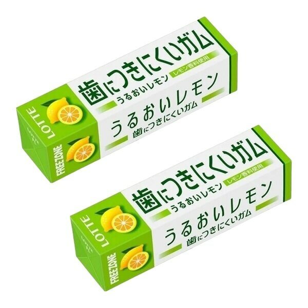 Жевательная резинка Free Zone с лимонным вкусом Lotte, 25,2 г х 2 шт