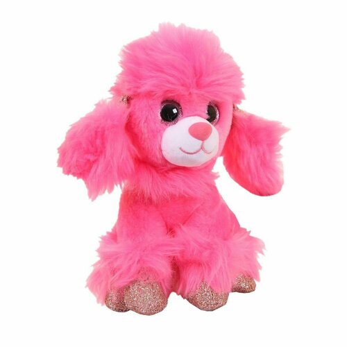 Мягкая игрушка ABtoys Собачка Карамелька, ярко-розовая 4 см,