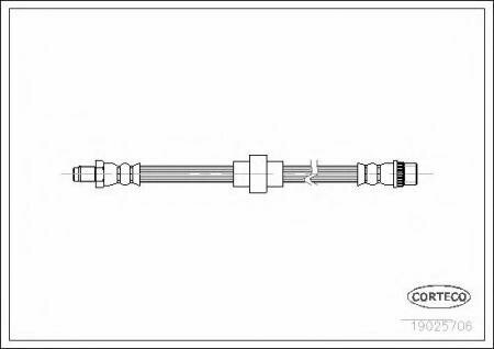 Шланг тормозной RENAULT: MEGANE I 1.4 16V/1.4 Eco/1.4 e/1.6 16V/1.6 e/1.6 i/1.8 16V/1.9 D Eco/1.9 TDI/1.9 dCi/1.9 dT/1.9 dTi/1.9 dTi/2.0 16V/2.0 i/2. CORTECO 19025706