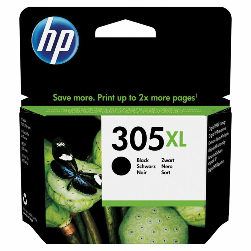 Картридж струйный HP (3YM62AE) DJ 2320/2720/4120, №305XL, черный, оригинальный, ресурс 240 страниц, 363782