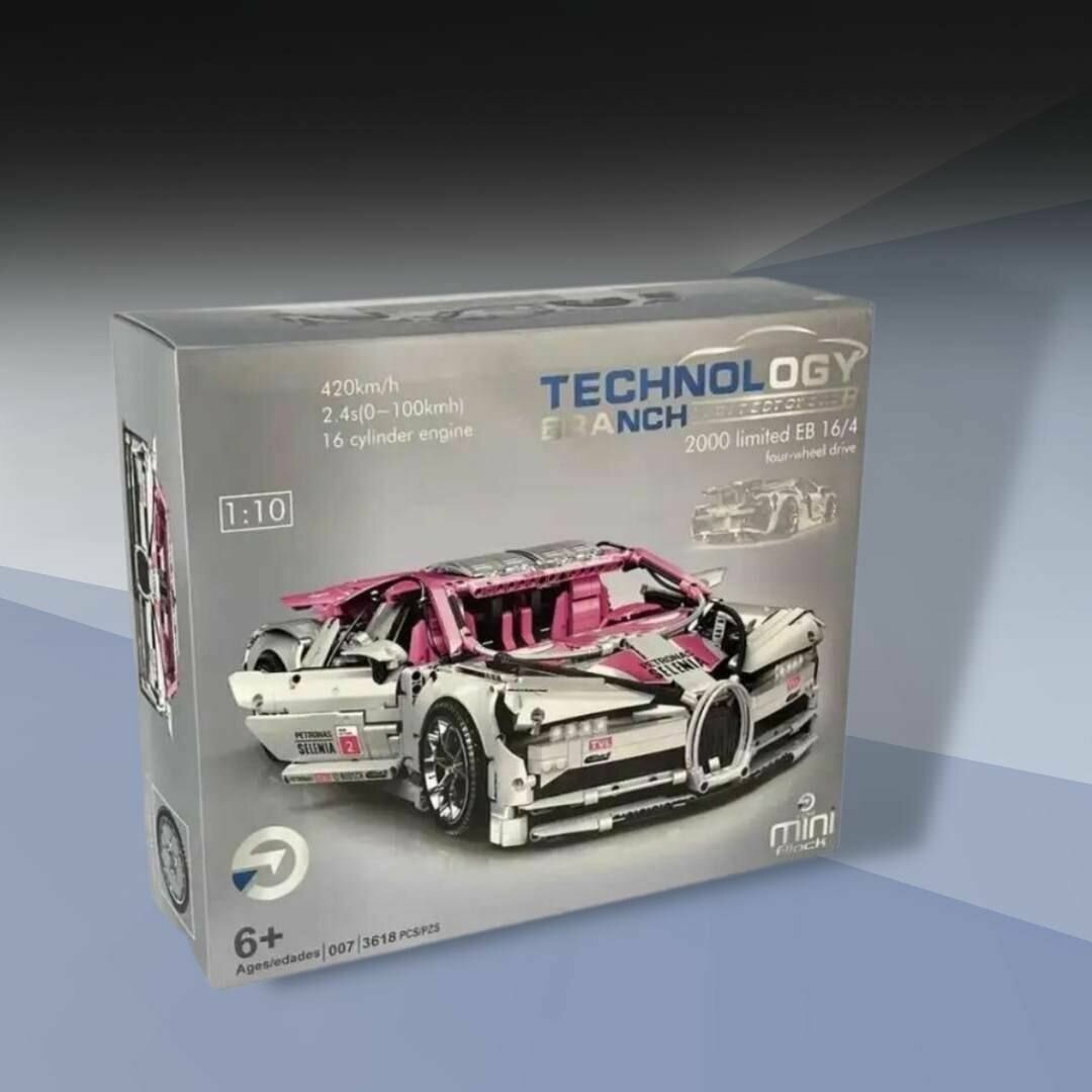 Конструктор Technology Technic 1:10, длинна 50см, лимитированная коллекция Bugatti Chiron 3618 деталей — фото 17