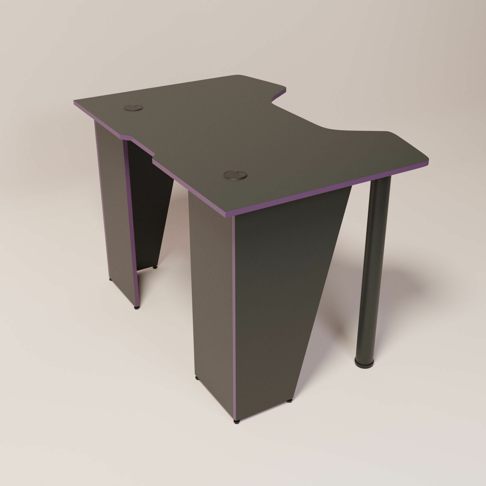 Игровой компьютерный стол FPS, 140 х 78 х 73, черно-фиолетовый, игровой стол