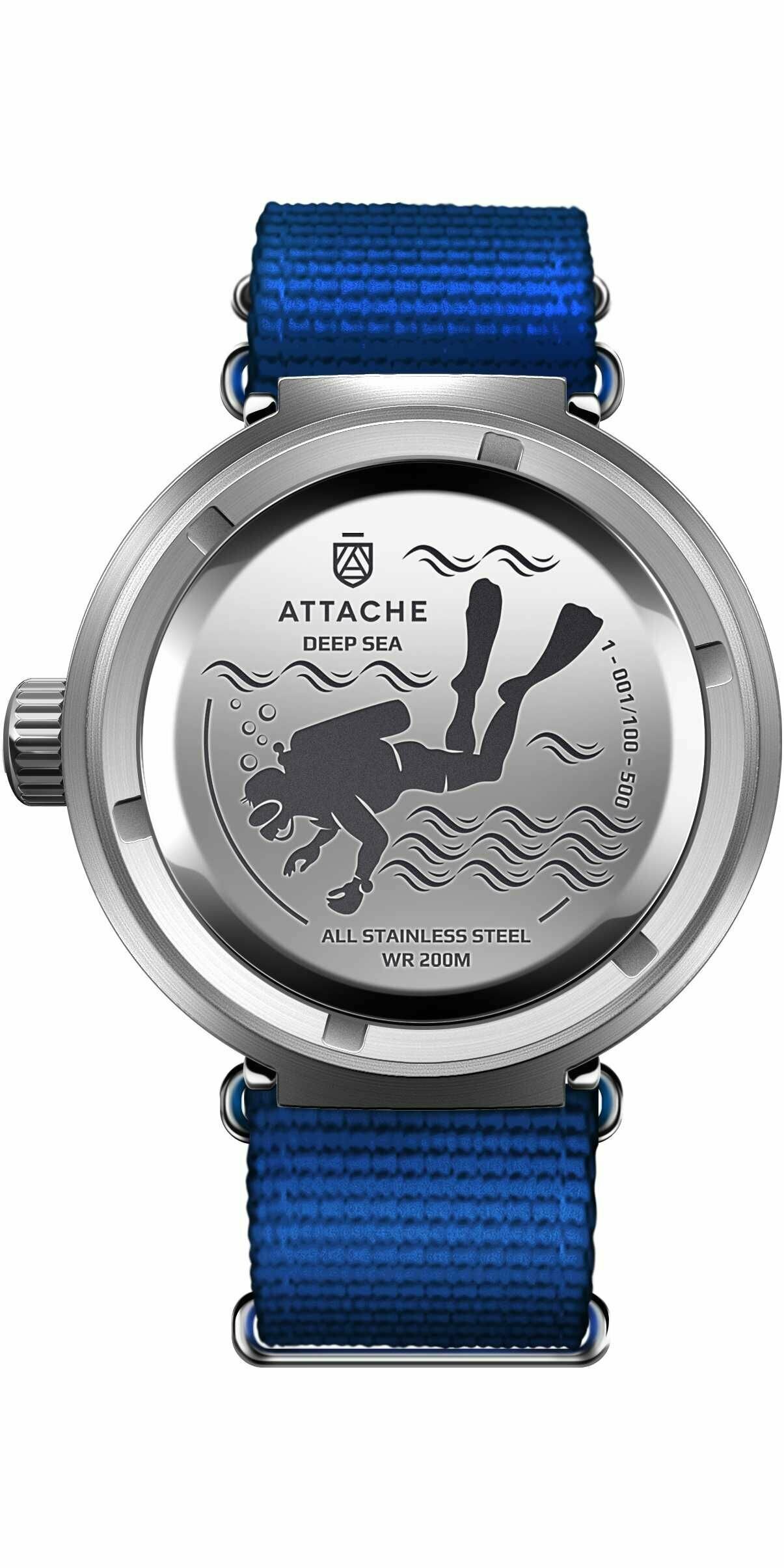 Часы Attache Deep Sea наручные мужские механические с автоподзаводом — фото 1