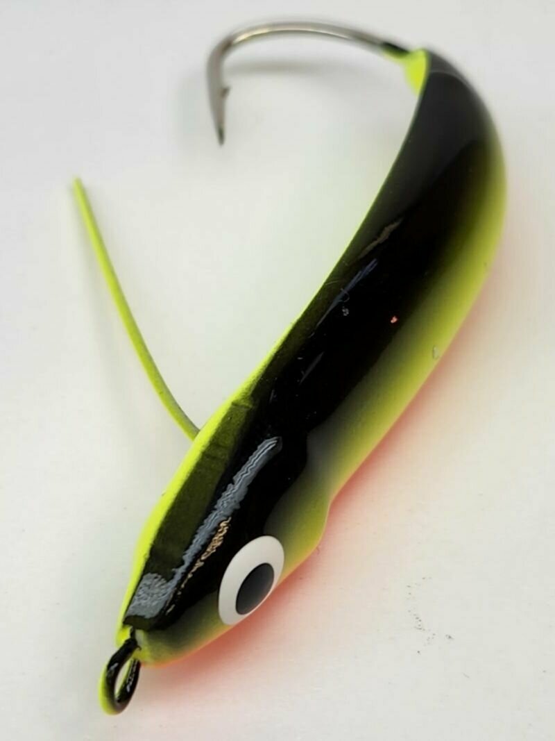 Блесна для рыбалки колебалка незацепляйка RAPALA Rattlin' Minnow Spoon цвет RMS-28 Черно-Желтый 6.5 см. 10 гр приманка рыболовная