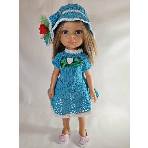 Комплект одежды для кукол «MiniFormy» Голубой с розочкой (3 изделия). Рост 30-32 см. (Куклы)