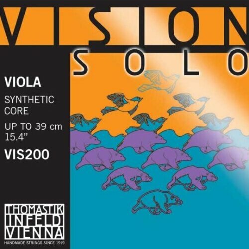 VIS200 Vision Solo Комплект струн для альта размером 4/4, среднее натяжение, Thomastik thomastik infeld vision vis 23 струна g для альта 637874