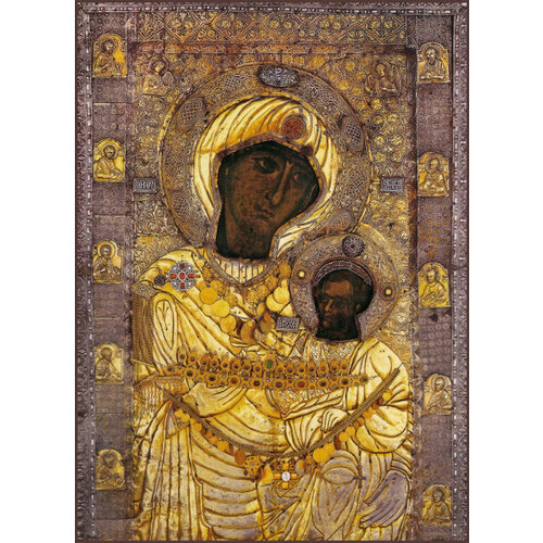 икона божией матери иверская 7 8 см арт рфи 162 Икона Божией Матери Иверская (арт. м0111)