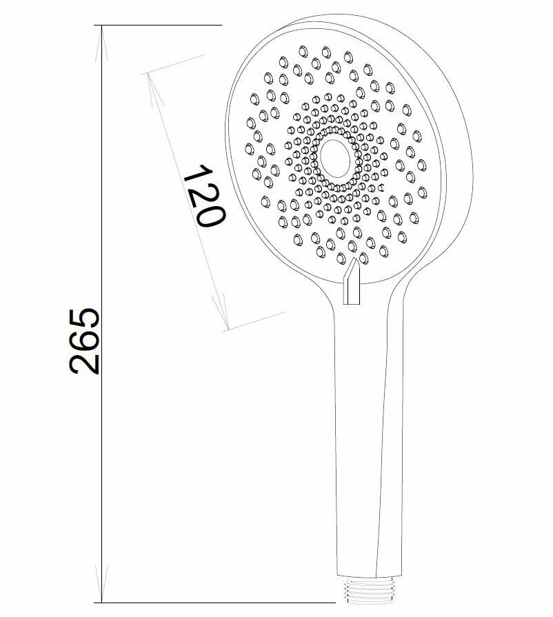 Лейка для душа ESKO SSP120, 3 режима, хромированная, диаметр 120мм — фото 1