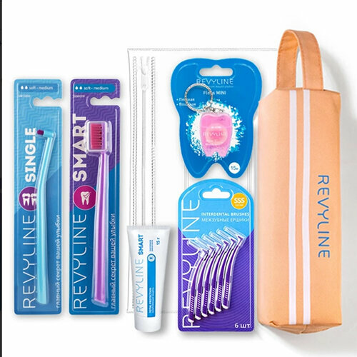 Набор профилактический Revyline персиковый набор зубных щеток revyline sm6000 smart 4 шт зубная паста revyline smart 15 г
