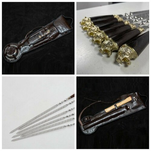 Набор для шашлыка Стрелецкий 3мм, набор для пикника подарочный, шампура подарочные, на 6 перс.