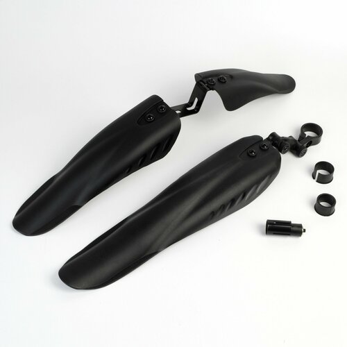 Крылья велосипедные 26 универсальные велокрылья Комплект переднеезаднее Крепление в рулевую трубу Черные 830₽