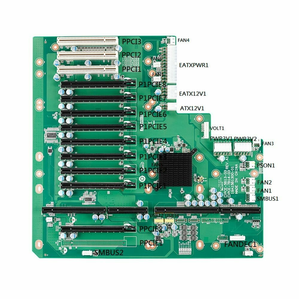 Плата интерфейсная Advantech PCE-5B13-03A1E Advantech Объединительная плата PICMG 1.3, 13 слотов, 1xPICMG 1.3, 3xPCI, 1xPCI Express x16, 8xPCI Express