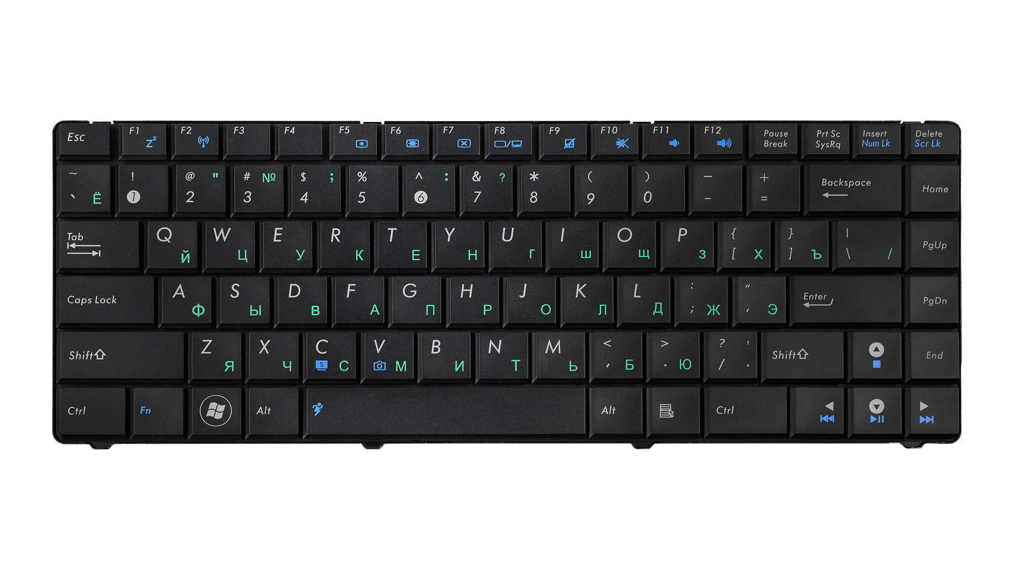 Клавиатура для Asus K40, F82Q, K40AB, K40AC, K40AD, K40AE, K40AF и др