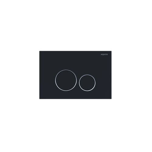 KDI-0000020 (005D) Панель смыва Черная матовая ободок хром (клавиши круглые) новинка