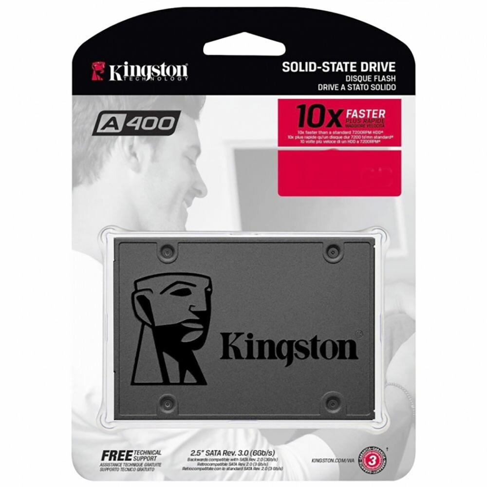 Твердотельный накопитель SSD Kingston A400 SA400S37/480G 480GB 2.5