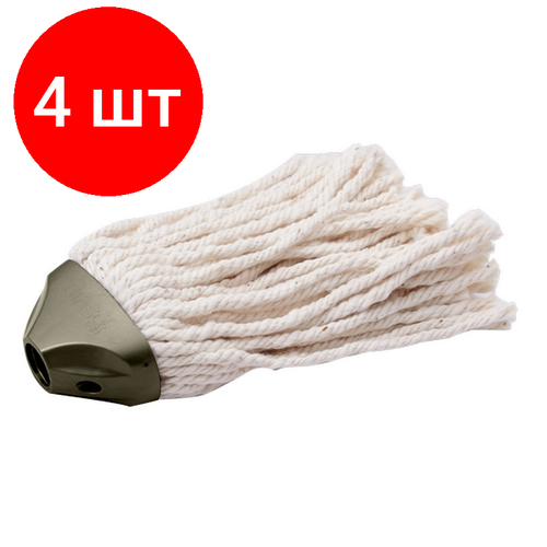 Комплект 4 штук Насадка МОП Миди RocknRollКлассика антрацит 140гр веревочный хлопок 1180₽