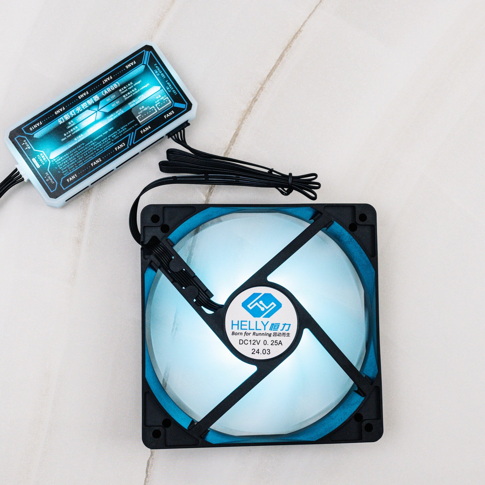 фото Вентилятор / кулер с подсветкой Helly 0,25A