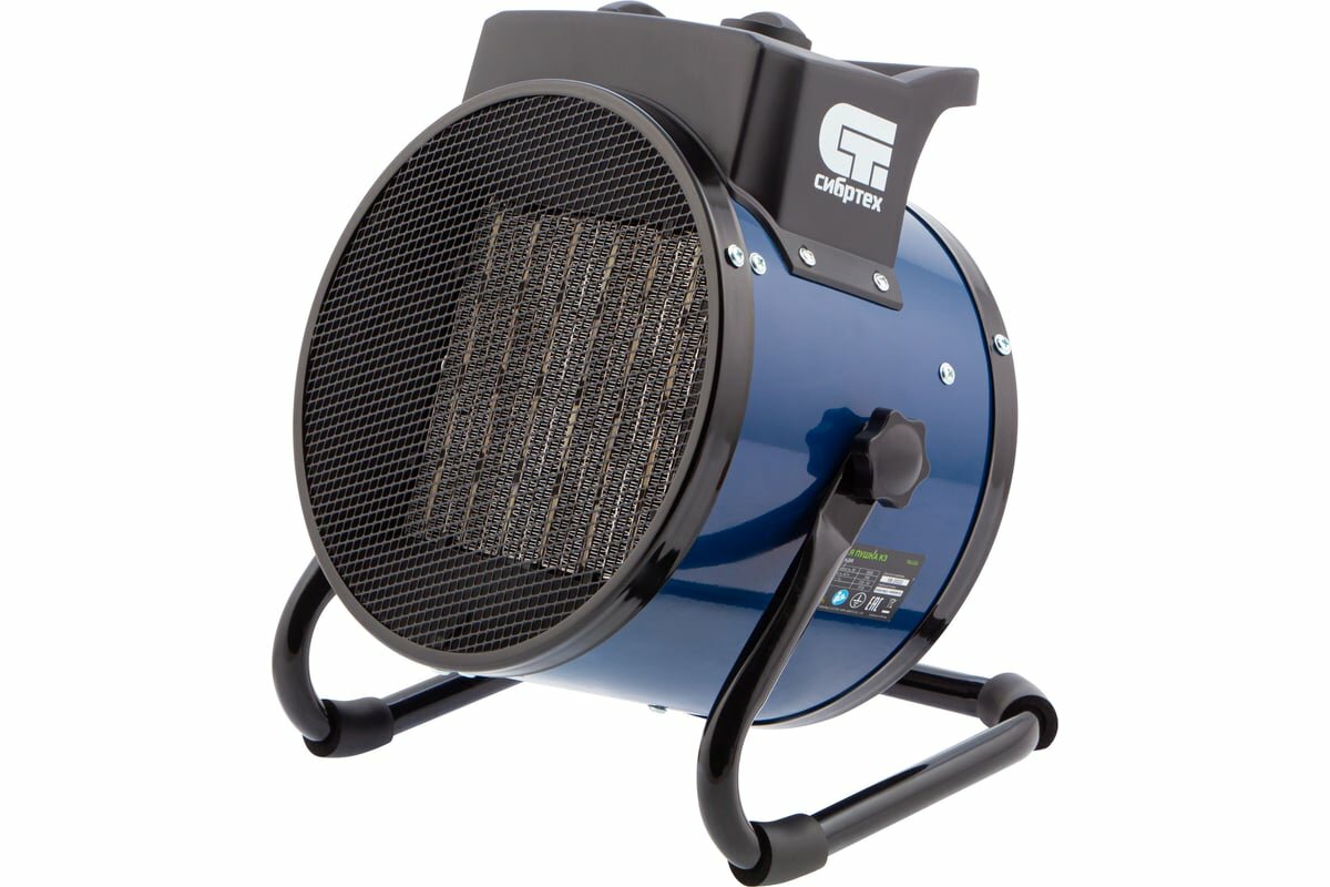 СИБРТЕХ Тепловая пушка, керамический нагреватель K3, 3 режима, 230В, 1500/3000 Вт// 96404