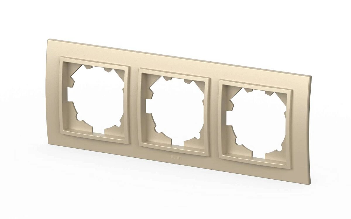 Рамка EL-BI Zena 3 постовая жемчужный 500-012500-227