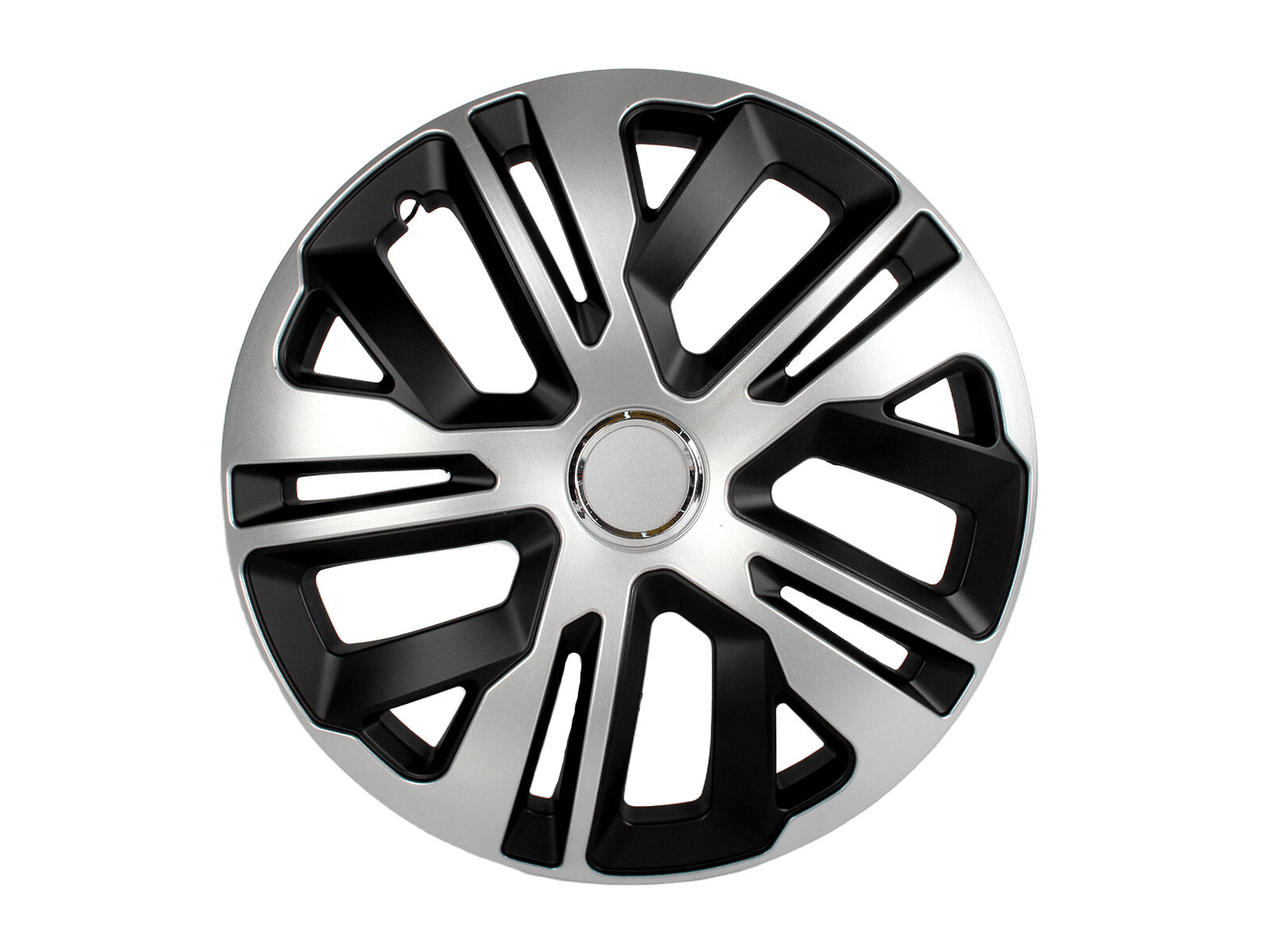 Колпак колеса R-15 декор равен ринг микс черный комплект 4 шт