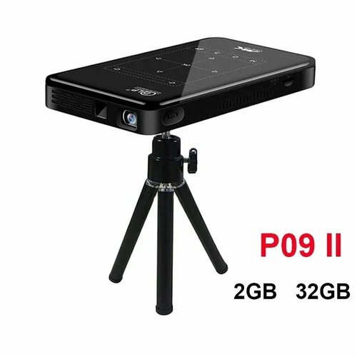 Портативный проектор P09 II, BlackP09 II 2GB 32GB, вилка ЕС