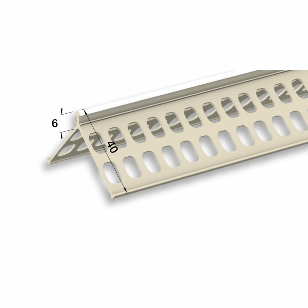 Уголок перфорированный крепежный пвх с маячком 1500 мм x 40 мм 6 шт Ш-У6