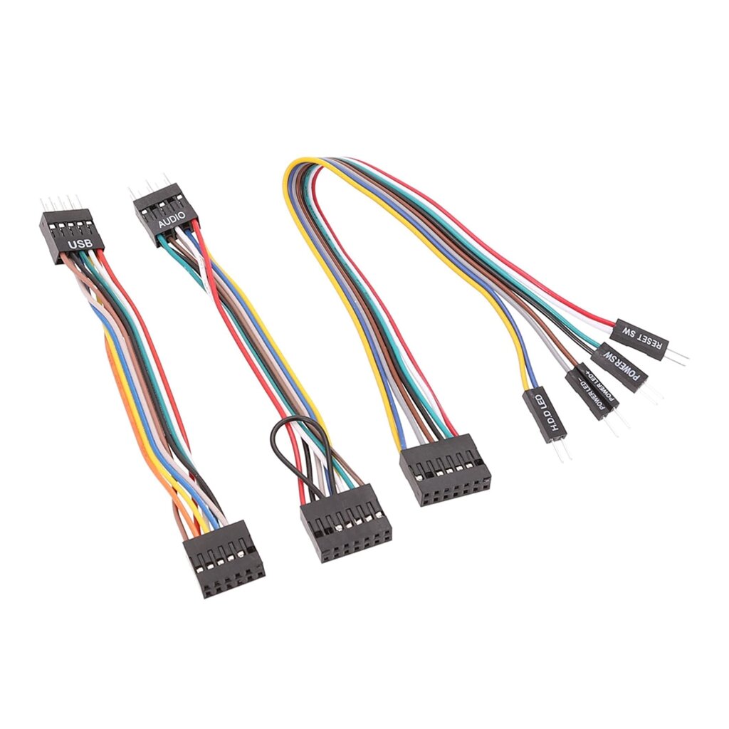 Комплект из 3 предметов Материнская плата для ПК Адаптер питания USB Кабель Аудио