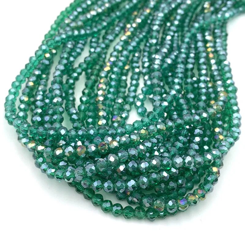 Хрустальные бусины Blue Green 2 3 4 6 8 мм для рукоделия Изумрудный 2mm approx 170pcs