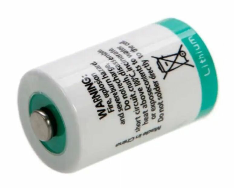 LS 14250 (1/2AA) Saft литий-тионилхлоридная батарейка 3,6 V для датчиков дыма, утечки газа, дальномеров, сигнализаций, счётчиков — фото 1