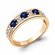 Кольцо дорожка Diamant online, серебро, 925 проба, золочение, фиа...