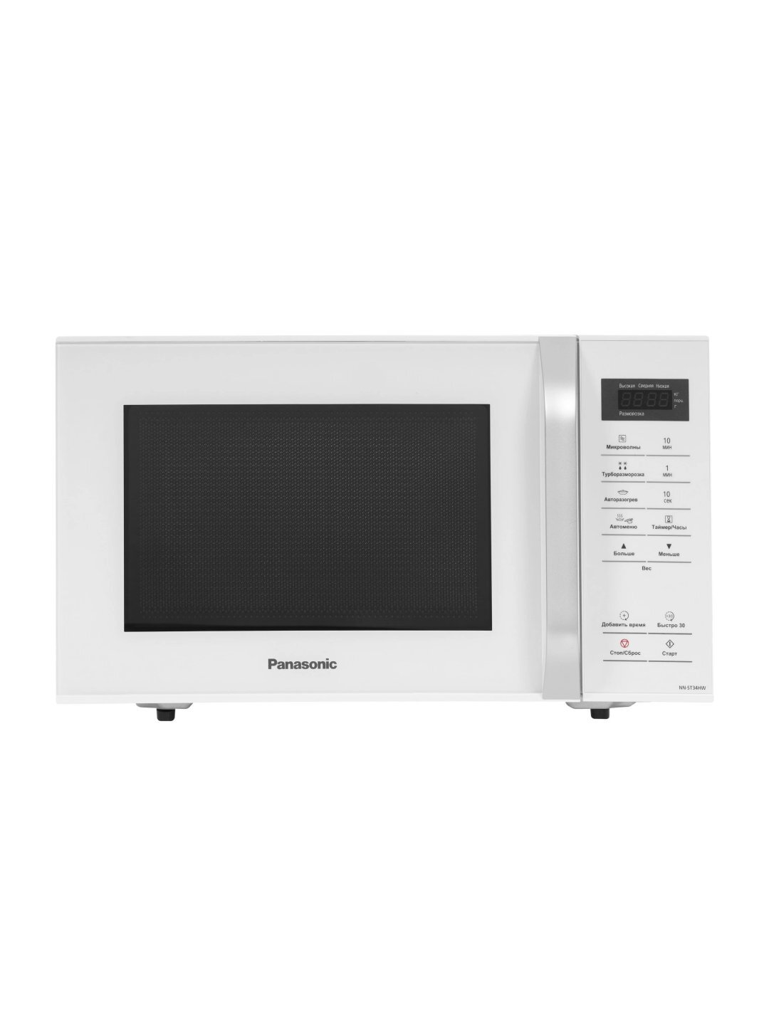 Микроволновая печь Panasonic NN-ST34 HW, 25 литров, 800Вт, цвет белый, автоматические программы