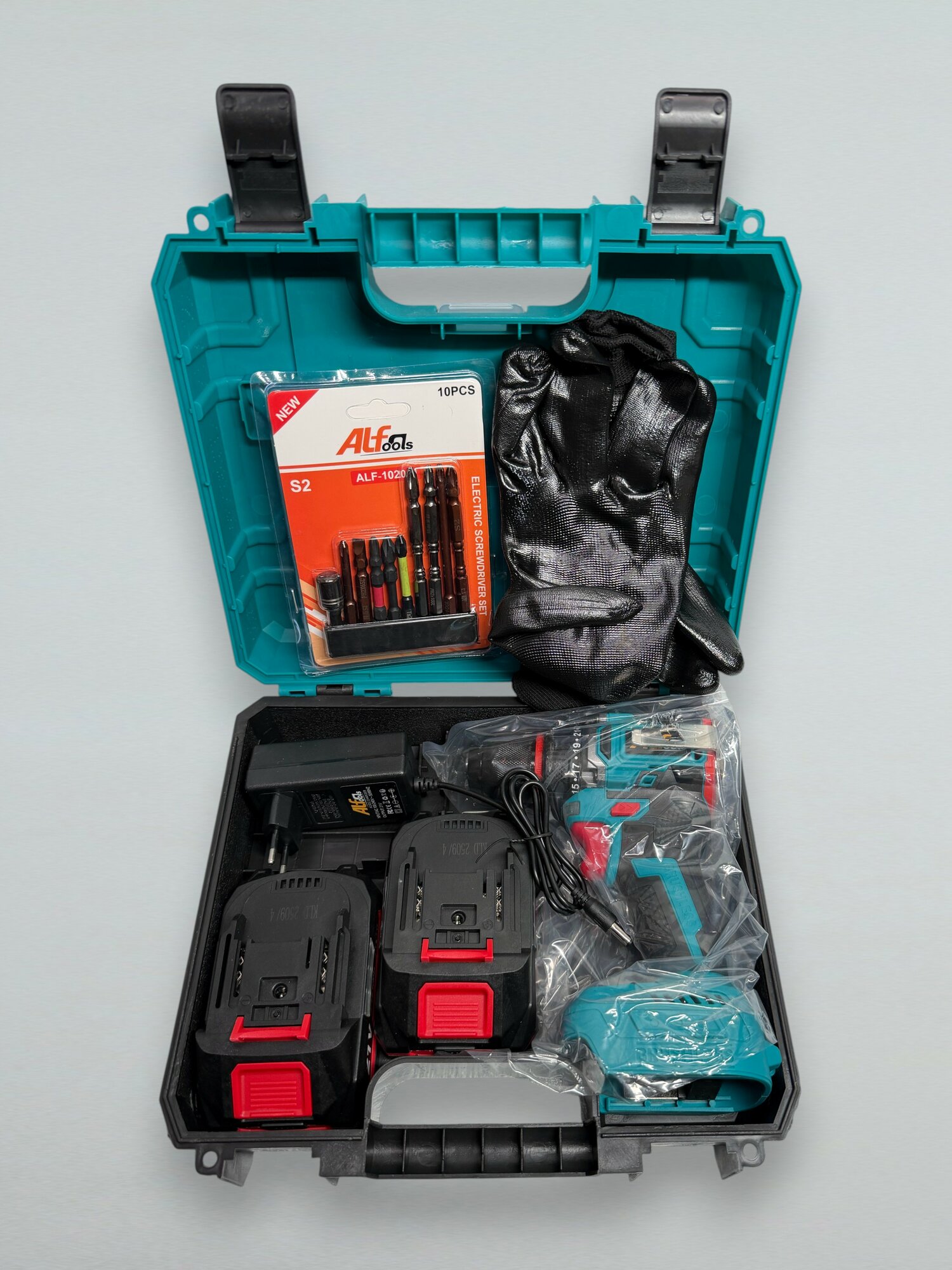 Шуруповёрт Alfa Tools, бесщёточный двигатель, 2 скорости, 2 аккумулятора — фото 1