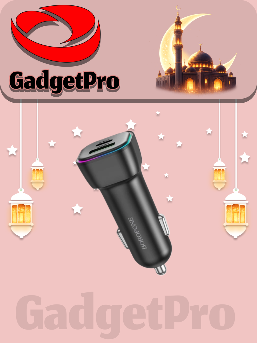 Автомобильное зарядное устройство BOROFONE BZ28A Type C - Lightning Черный, быстрая зарядка, надежное устройство