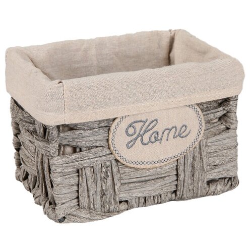 фото Доляна корзина для хранения уютный дом 13,5 х 19 х 14 см серый